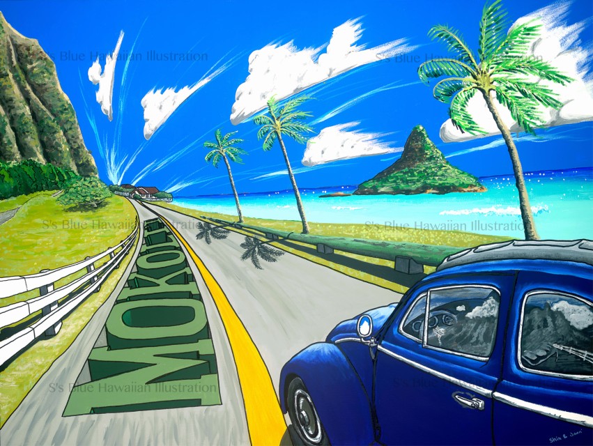オアフ島の景色をユニークに描くアーティスト S S Blue Allhawaiiオールハワイ