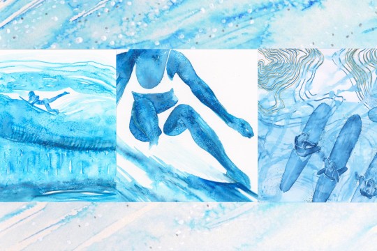 青がテーマ、逆境を乗り越えた若手サーフアーティストTaylor Trbo