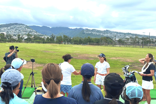 明日からLPGA女子ゴルフツアー "ロッテ選手権2023"開催！開幕前にHGVブランドアンバサダー畑岡奈紗選手、ジュニア向けのクリニック実施