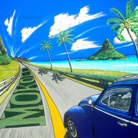オアフ島の景色をユニークに描くアーティスト、S's Blue
