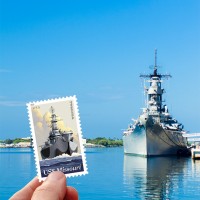 戦艦ミズーリが描かれた記念切手が発売中！！