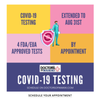8月31日まで毎日４種類のCOVID-19検査実施中